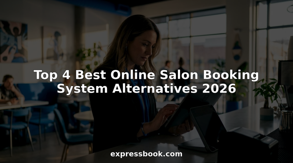 Salon owner using tablet booking system