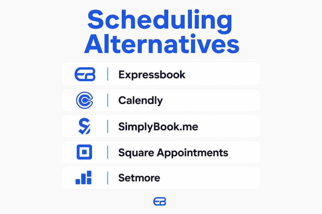 Infographic showing scheduling software alternatives hierarchy