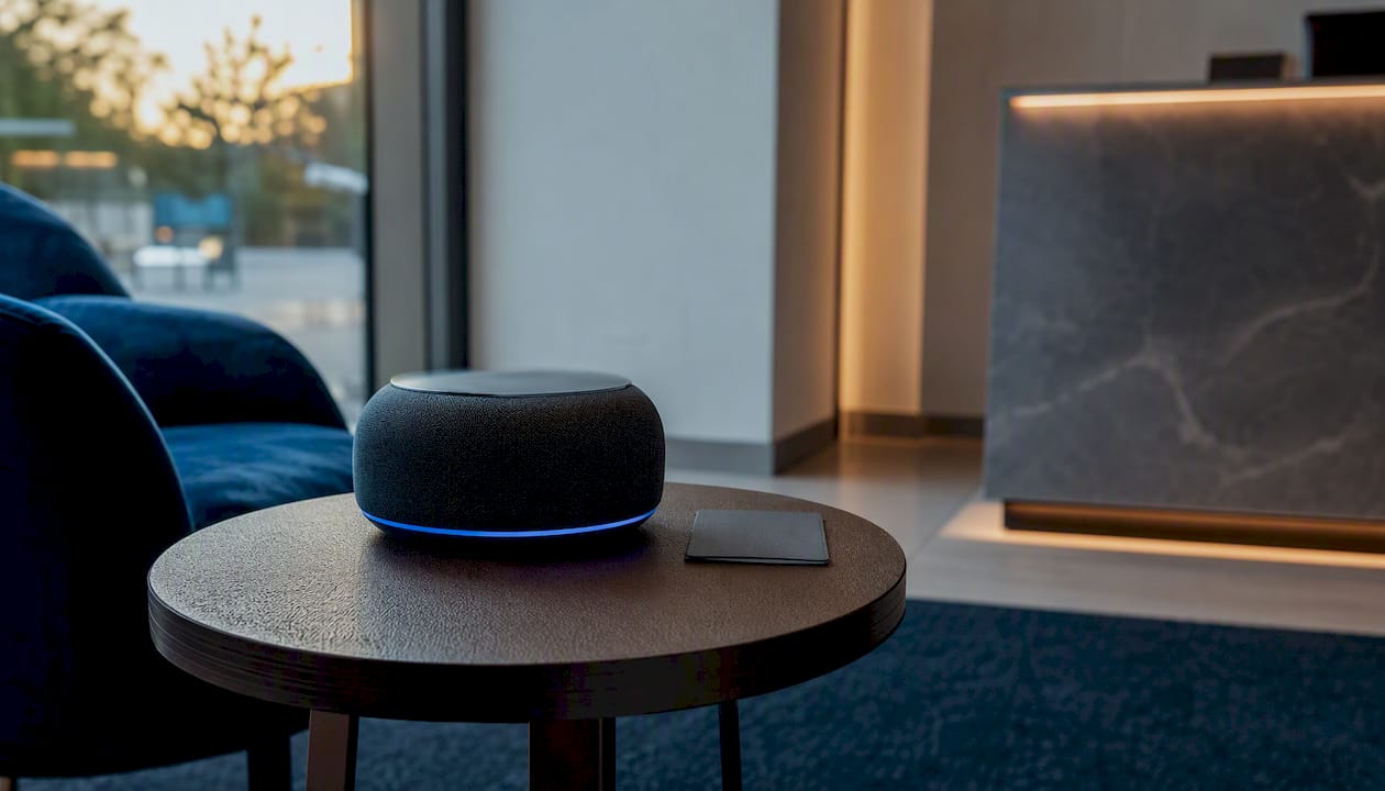 Smart speaker device for accessible voice bookings