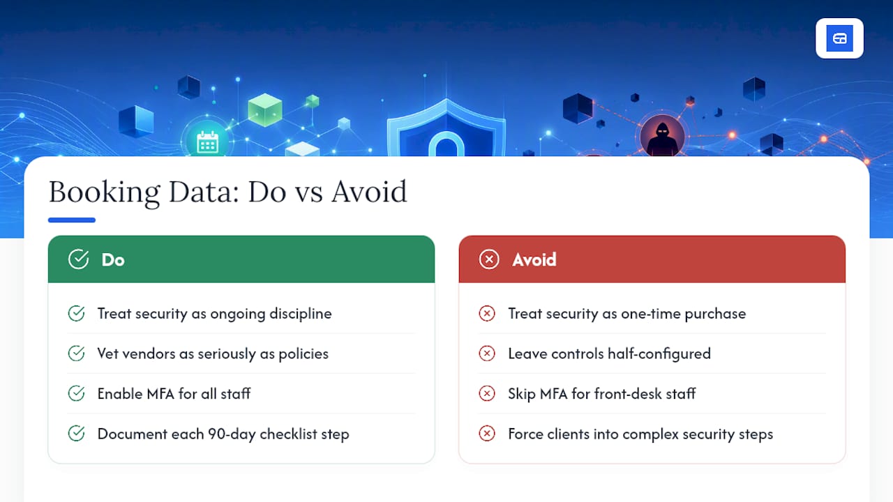 What Small Businesses Get Wrong About Booking Data Security — overview diagram