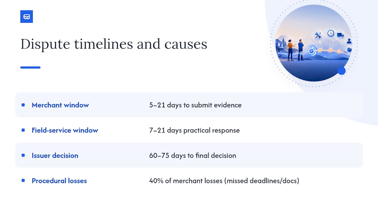 Dispute response timelines and procedural loss rate