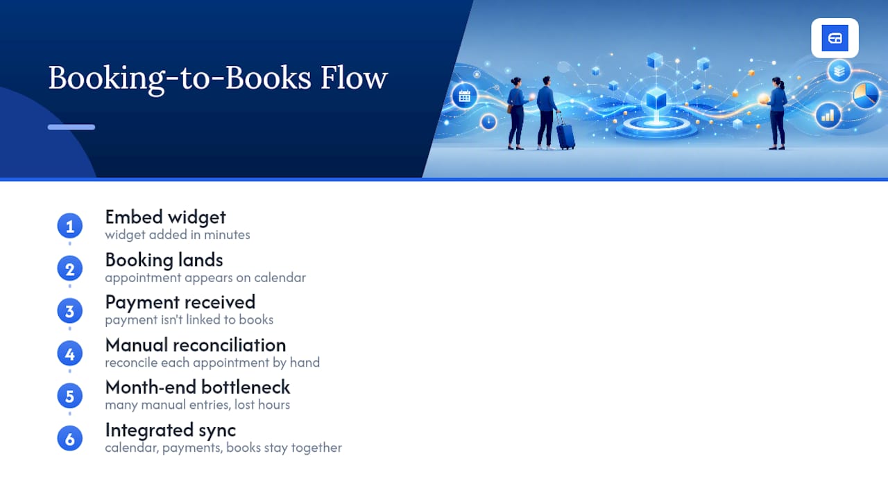 Booking payment and accounting workflow